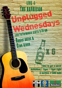 Bangkok Barbican Bar Unplugged Wednesdays Acoustic Live Performance & Beer
