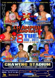 Samui Thai Boxing Champion Campaign 8 Nov
