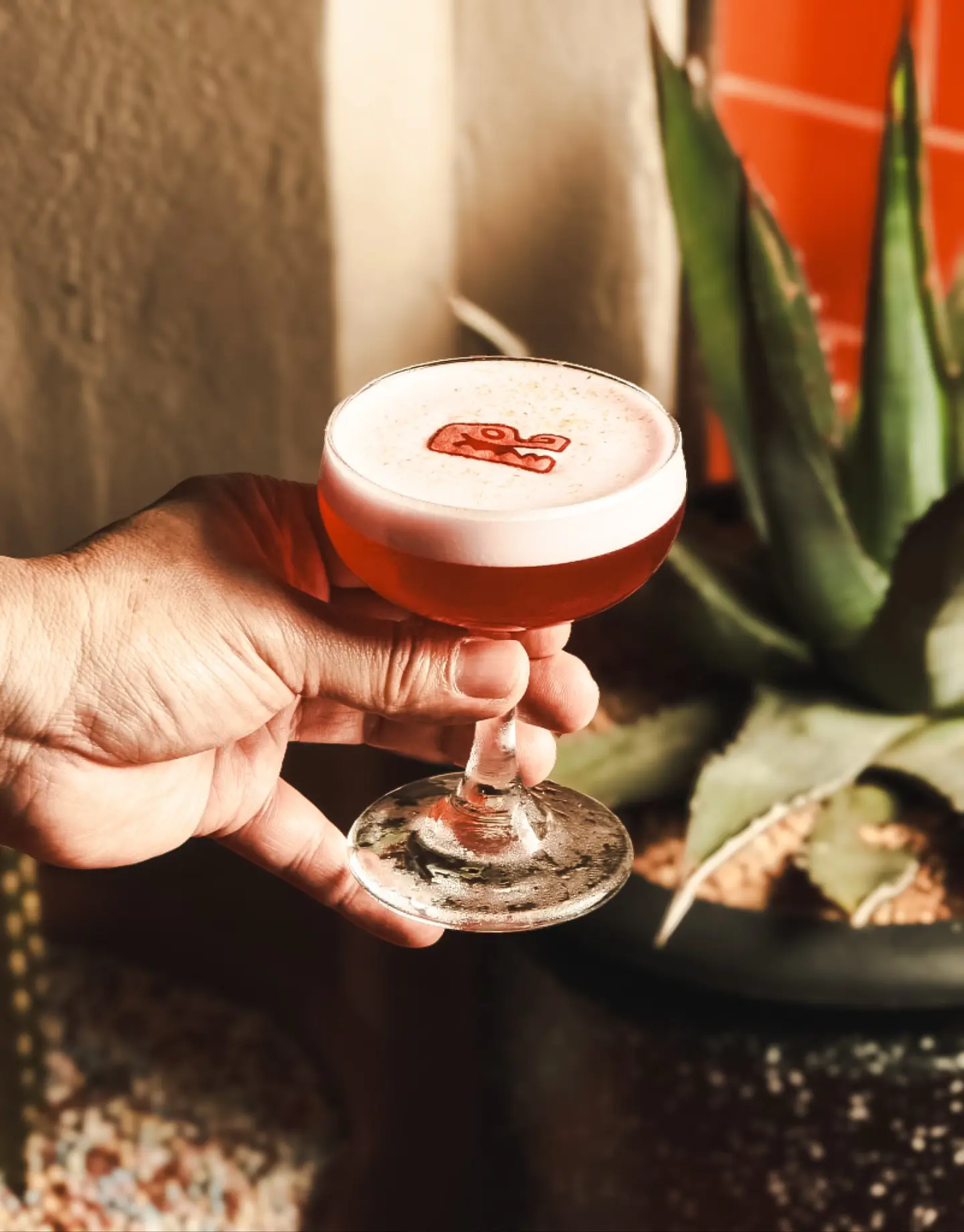 La-Copita-Agave-Bar-holding-a-cockail